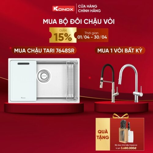 Chậu rửa bát 1 hố chống xước TARI 7648SR