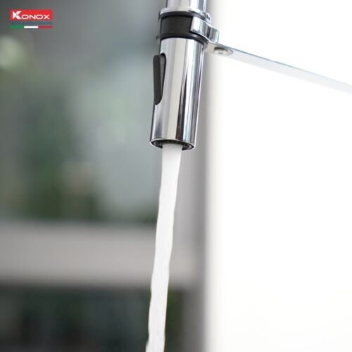 Vòi rửa bát thân mềm Tema Nickel