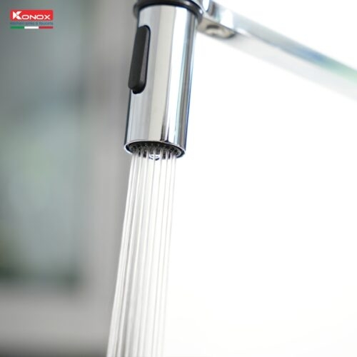 Vòi rửa bát thân mềm Tema Nickel