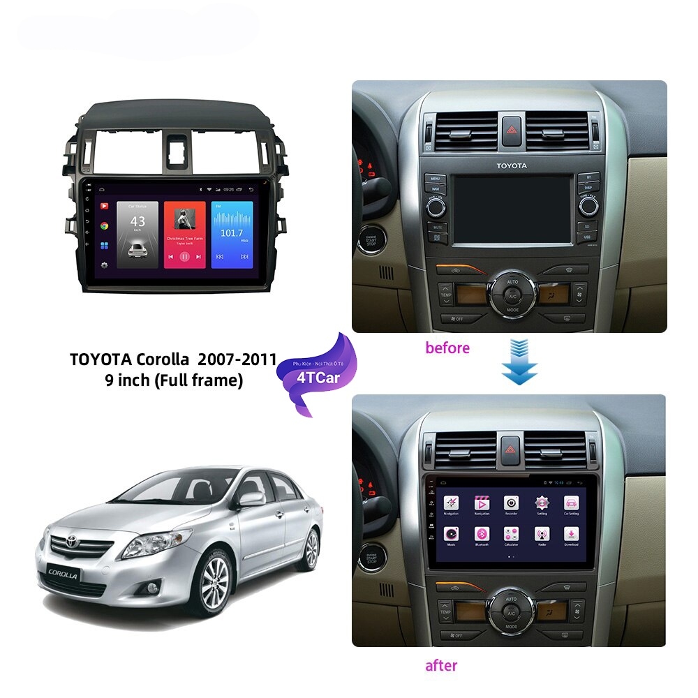 Mặt dưỡng Toyota Altis 2008-2013 (9 inch)