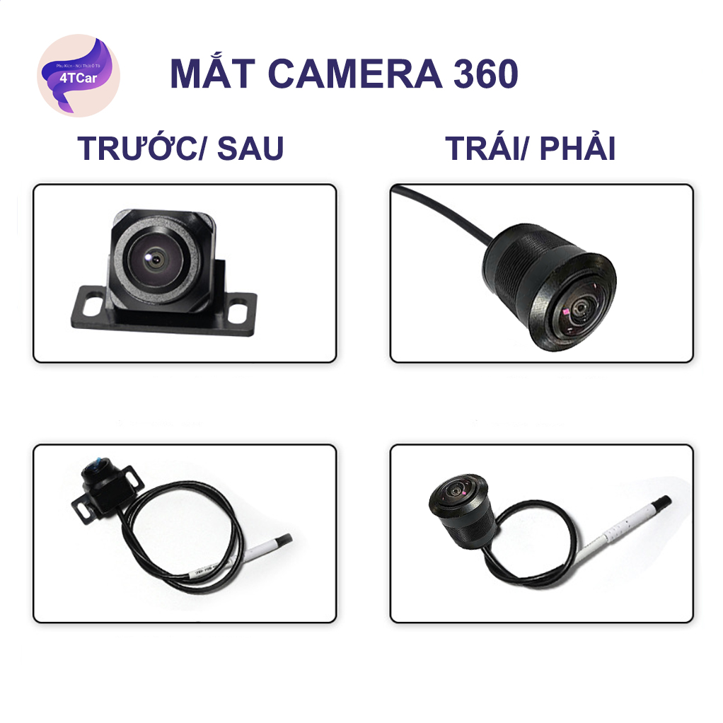 Bộ Camera 360 Độ TIFO 4 Mắt Cho Màn Android - Model 6048 | AHD 1080/720 Siêu Nét, An Toàn Tuyệt Đối
