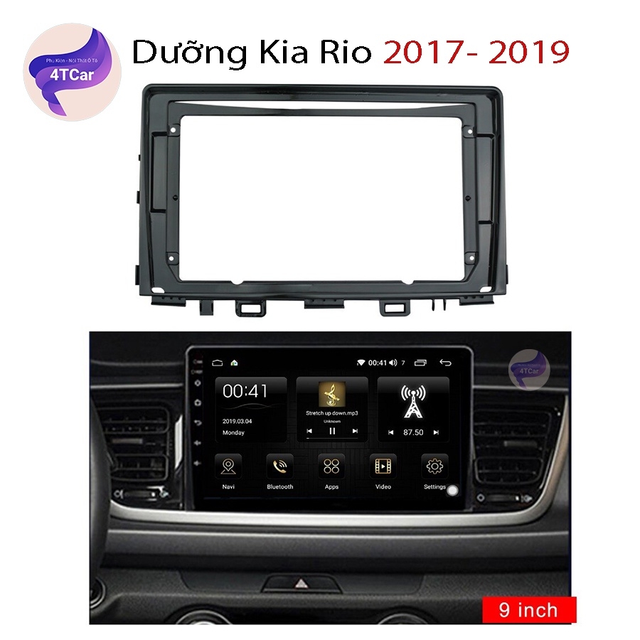 Mặt dưỡng ô tô Kia Rio 2018 - 2020 kích thước 9 inch