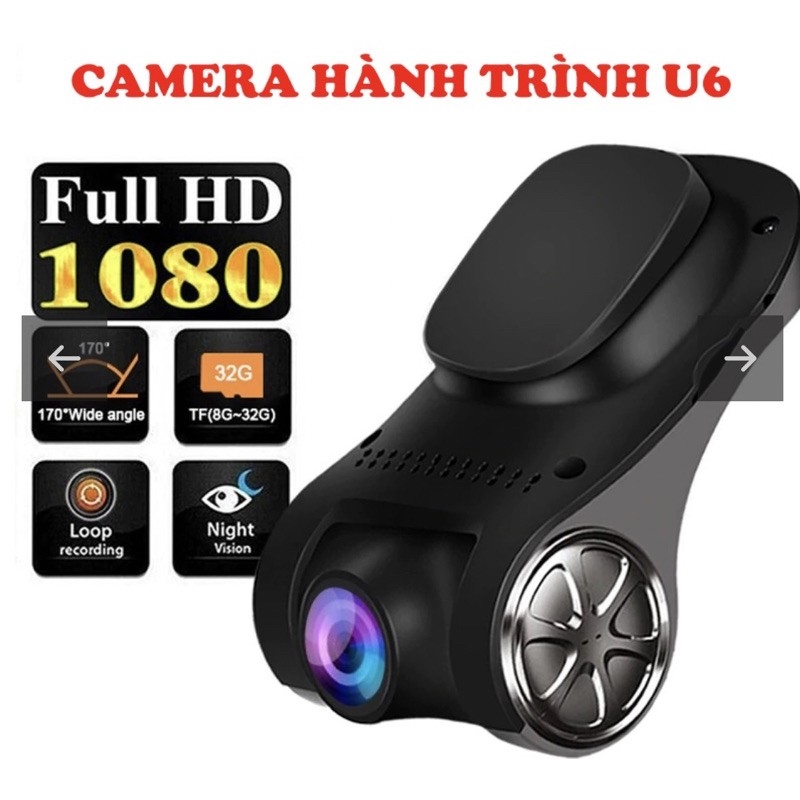 Camera hành trình ô tô U6 có ADAS, GPS,cảnh báo va chạm,lưu tốc độ xem lại video