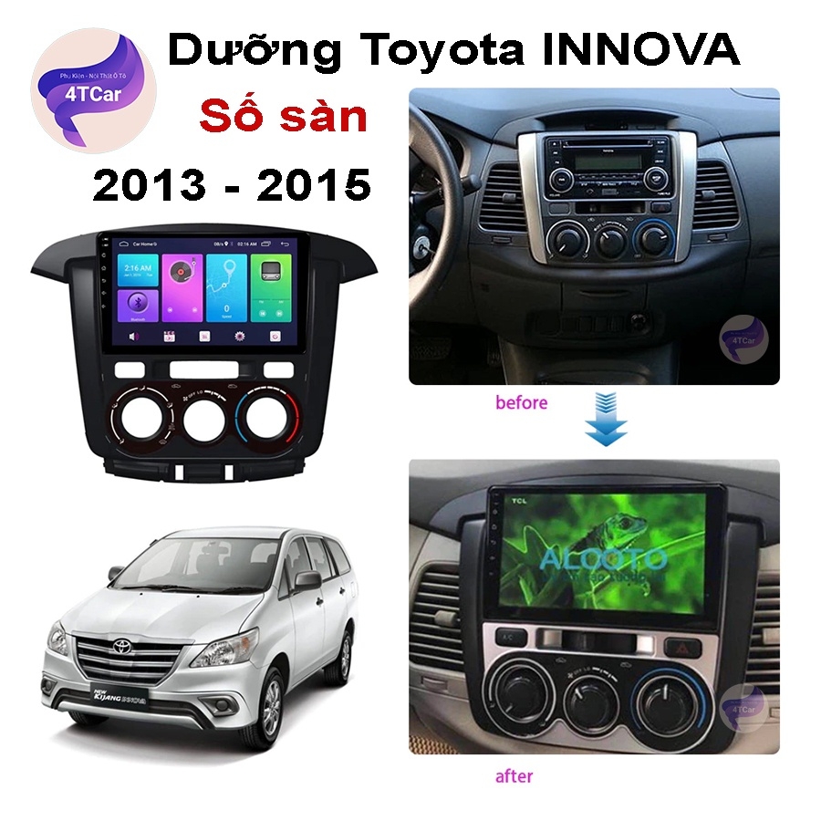 Mặt Dưỡng 9 Inch cho Toyota Innova 2013-2015 Số Sàn