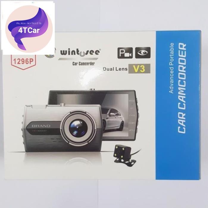 Camera hành trình Wintosee Dual Lens V3 Full HD 1296P siêu nét