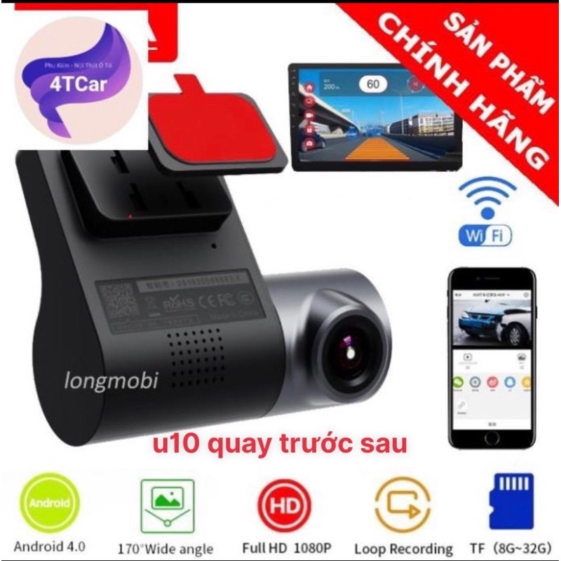 Camera Hành Trình Cho Màn Hình Android, Cảm Biến Sony U10 Quay Trước Sau - Bảo Hành 1 Năm