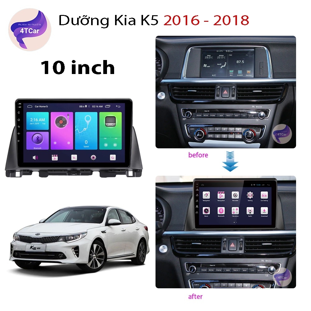 Mặt dưỡng Kia K5 , kia optima 2016-2019 (10 inch)