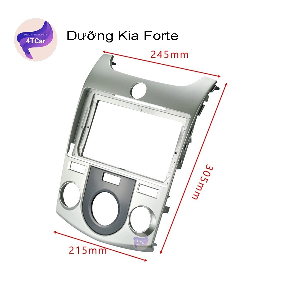 Mặt dưỡng Kia Forte 2007-2015 điều hòa cơ , số sàn  (9 inch)