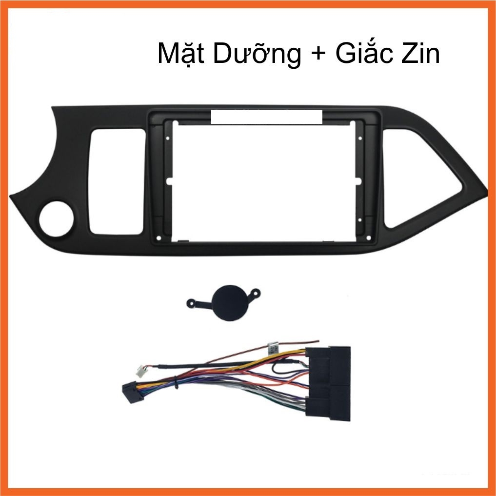 Mặt dưỡng Kia Morning 2011 - 2023 (9 inch) lắp màn hình dvd android 9 inch