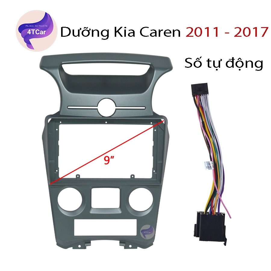 Mặt dưỡng Kia Carens 2007-2011 điều hòa tự động  (9 inch)
