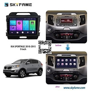 Mặt dưỡng Kia Sportage 2010 - 2015  lắp màn hình dvd android 9 inch