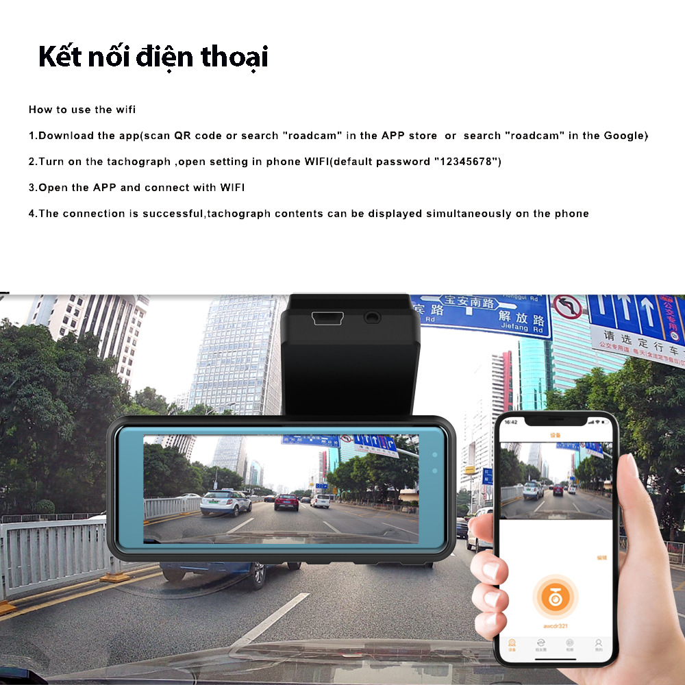 CAMERA HÀNH TRÌNH G21 – TRƯỚC + SAU – WIFI – FULL HD 1080P