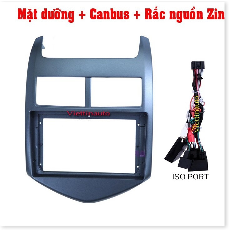 Mặt dưỡng màn hình 9 In xe Chervolet Aveo 2011-2013 Kèm Canbus  và rắc nguồn Zin