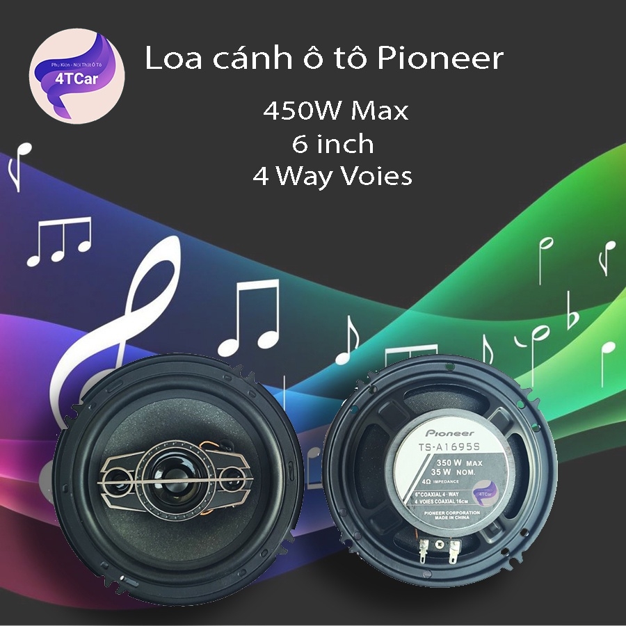 Loa cánh ô tô  Pioneer TS-A1695S 6 inch  , TS-A1395S 5 inch , TS-A1095S 4 inch ( giá 1 cặp )