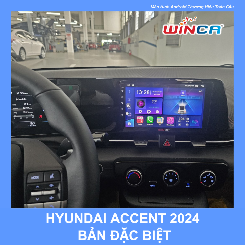 Mặt dưỡng accent 2024 -2025 bản thiếu lắp màn dvd android 9 inch