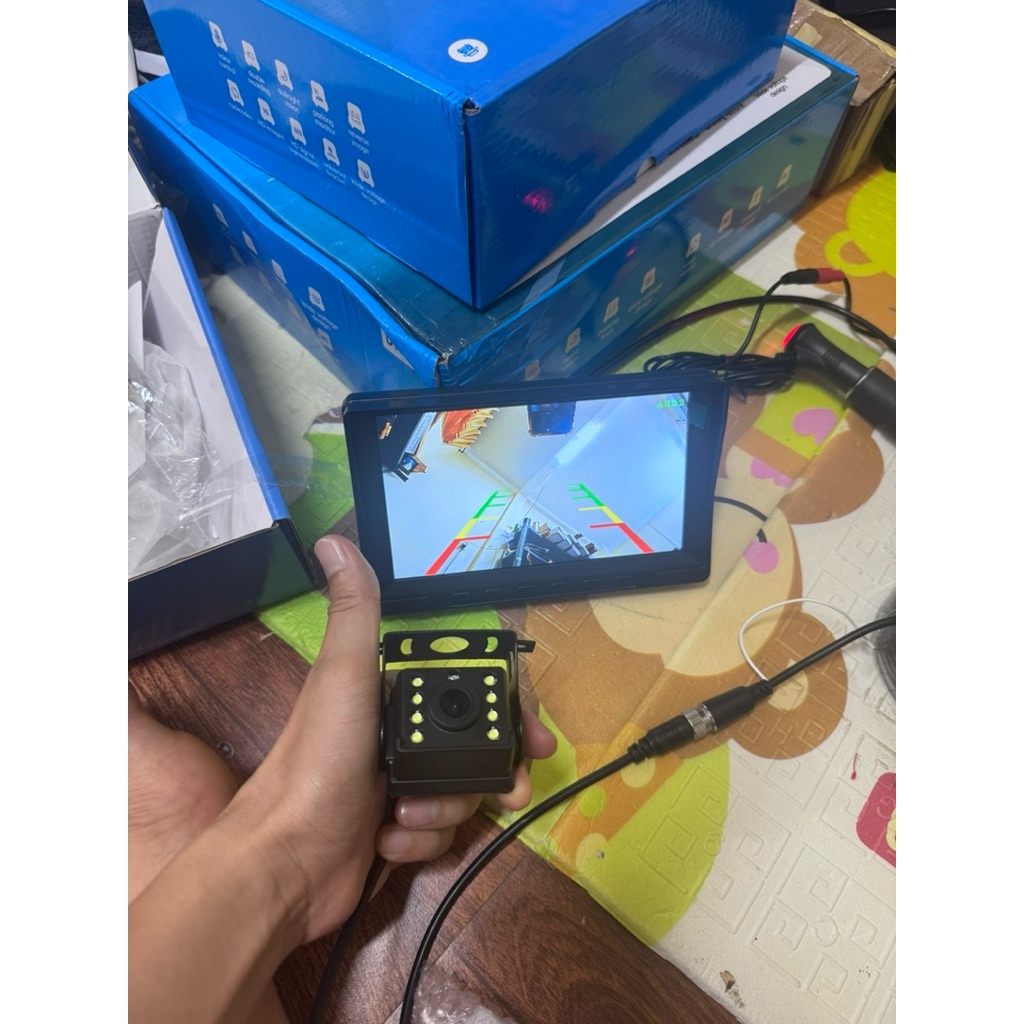 Màn Hình Camera Lùi Ô Tô 7 Inch IPS 1024x600 – Hỗ Trợ AHD 720P/1080P CVBS, Điện 9-36V