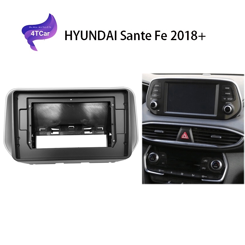 Mặt dưỡng lắp màn android  Huyndai Santafe 2018-2023 ( 9 inch)