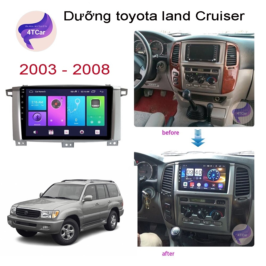 Mặt dưỡng Toyota Lancruiser 2003-2008 9 inch