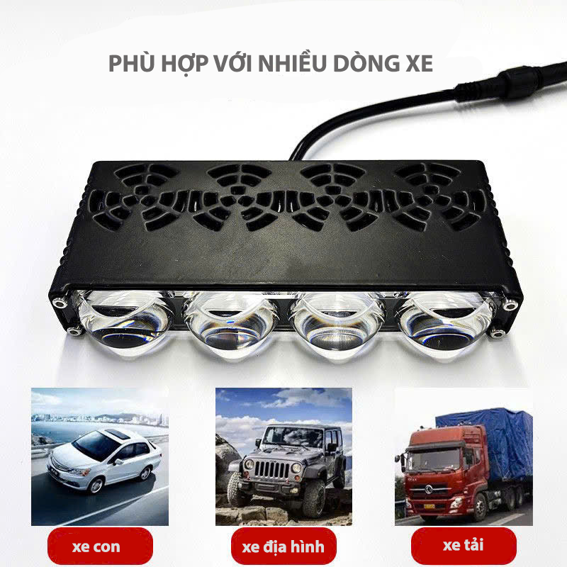 ĐÈN LED PHA TRỢ SÁNG LP-02 – 2/3/4 THẤU KÍNH – CÔNG SUẤT CAO – ÁNH SÁNG RỘNG & XA