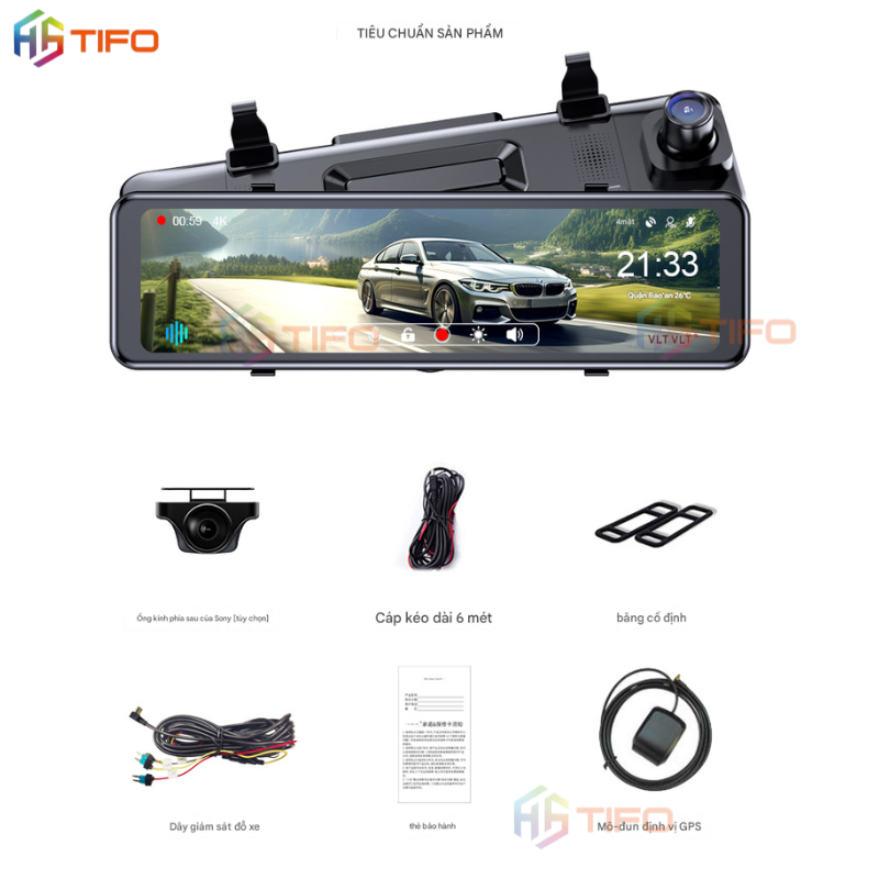 🔥 Camera gương 4G M10-4G | Lens sau 1080P F1.6 | 8MP