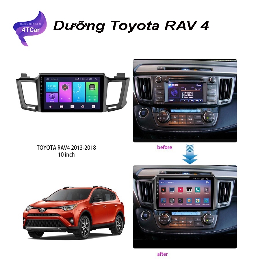 Mặt dưỡng Toyota RAV 4 2013-2018 (9 inch)