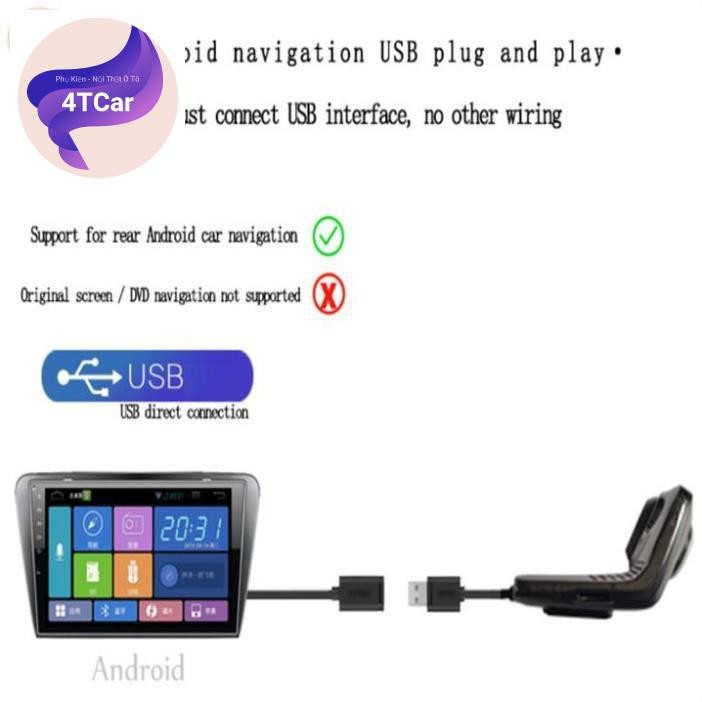 Camera Hành Trình Trước Và Sau U5 Dùng Cho Xe Ô Tô Sử Dụng Màn Hình DVD Android
