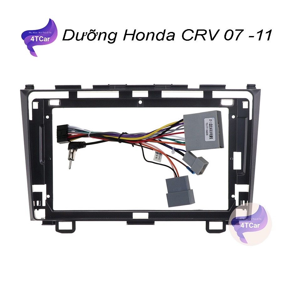 Mặt dưỡng lắp màn android HONDA CRV 2007 - 2011 lắp màn hình android 9 inch