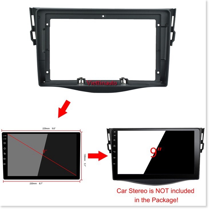 Mặt dưỡng Toyota RAV4 2007-2012 (9 inch)
