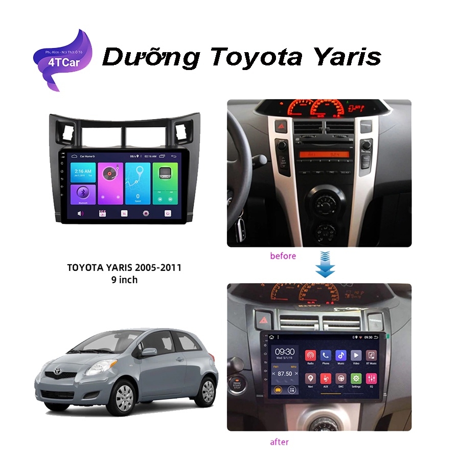 Mặt dưỡng Toyota Yaris 2008-2013 (9 inch)