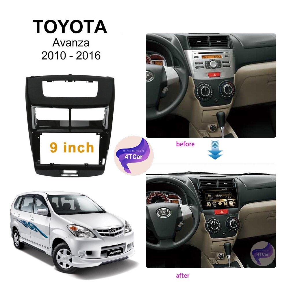 Mặt dưỡng Toyota Avanza 2010-2015 (9 inch)