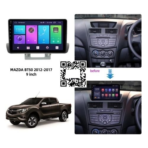Mặt dưỡng dvd android mazda bt 50 ,dưỡng mặt taplo  lắp màn android 9 inch