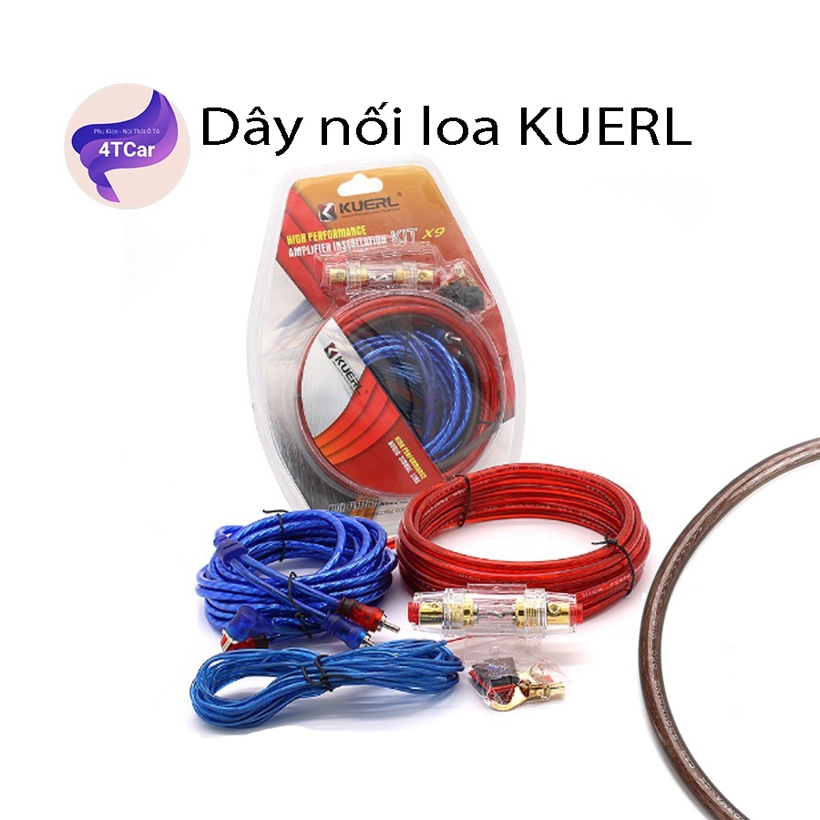Bộ Kit Dây Đấu Nối Lắp Đặt Loa Siêu Trầm Ô Tô KUERL