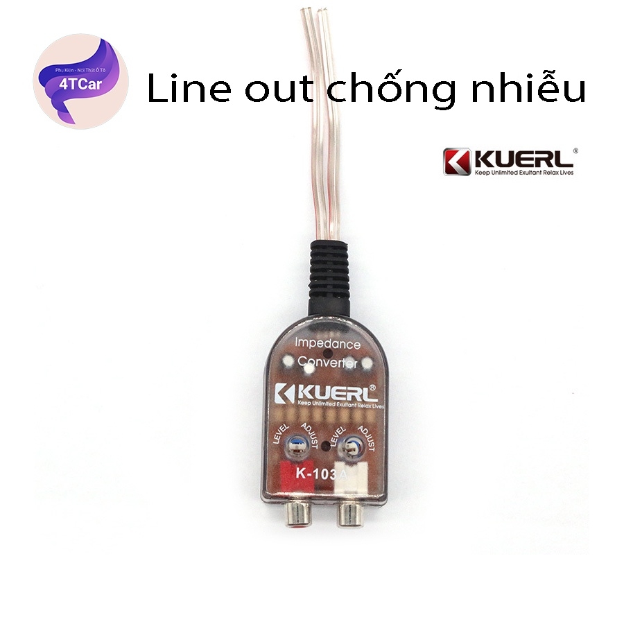 Line Out Chống Nhiễu KUERL K-103A – Phụ Kiện Lắp Loa Sub Siêu Trầm Ô Tô Chất Lượng Cao