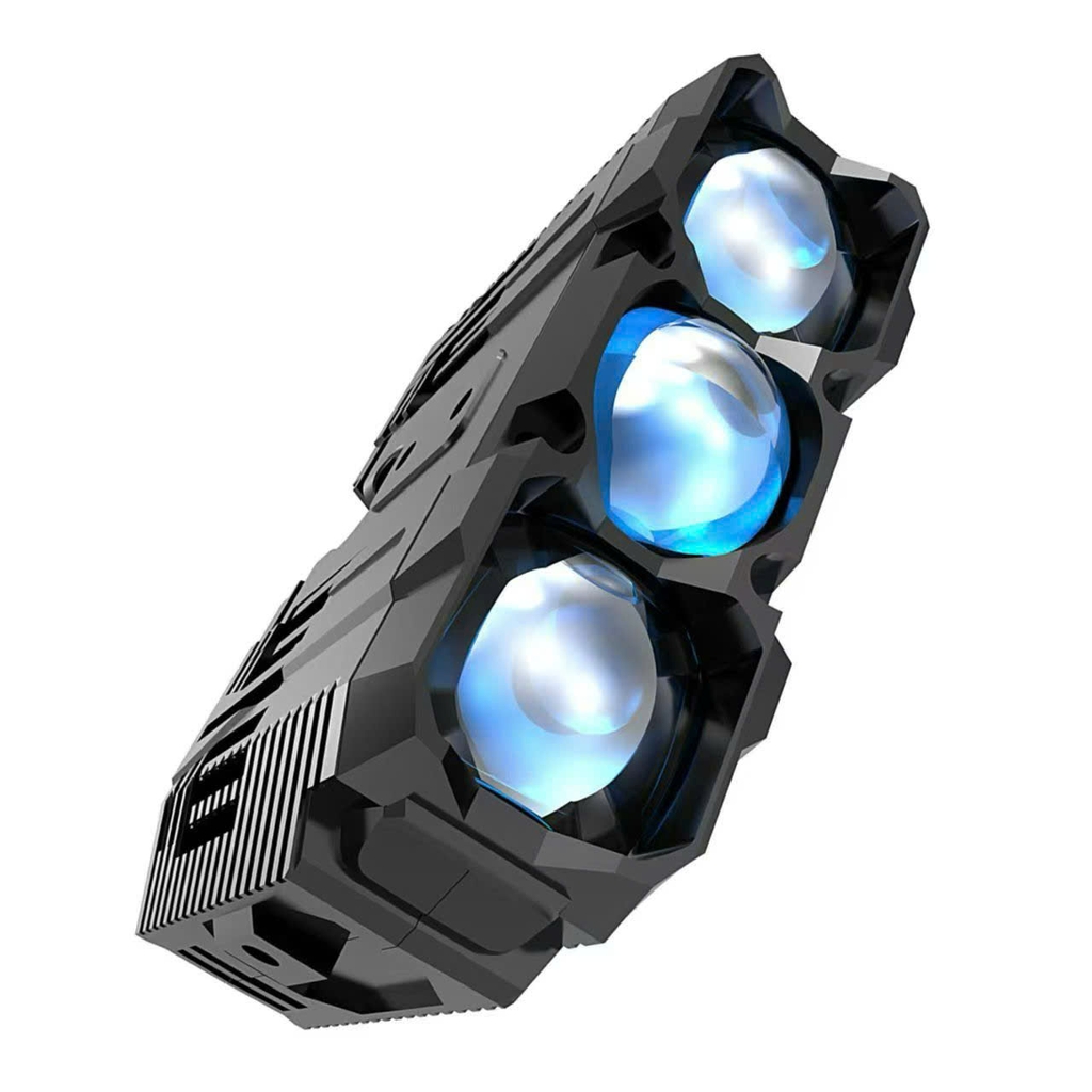 Bi LED Trợ Sáng Ẩn 3 Bóng 100W – Đèn Trợ Sáng Ô Tô 2 Màu Trắng/Vàng, 12V/24V, Lắp Âm Cản