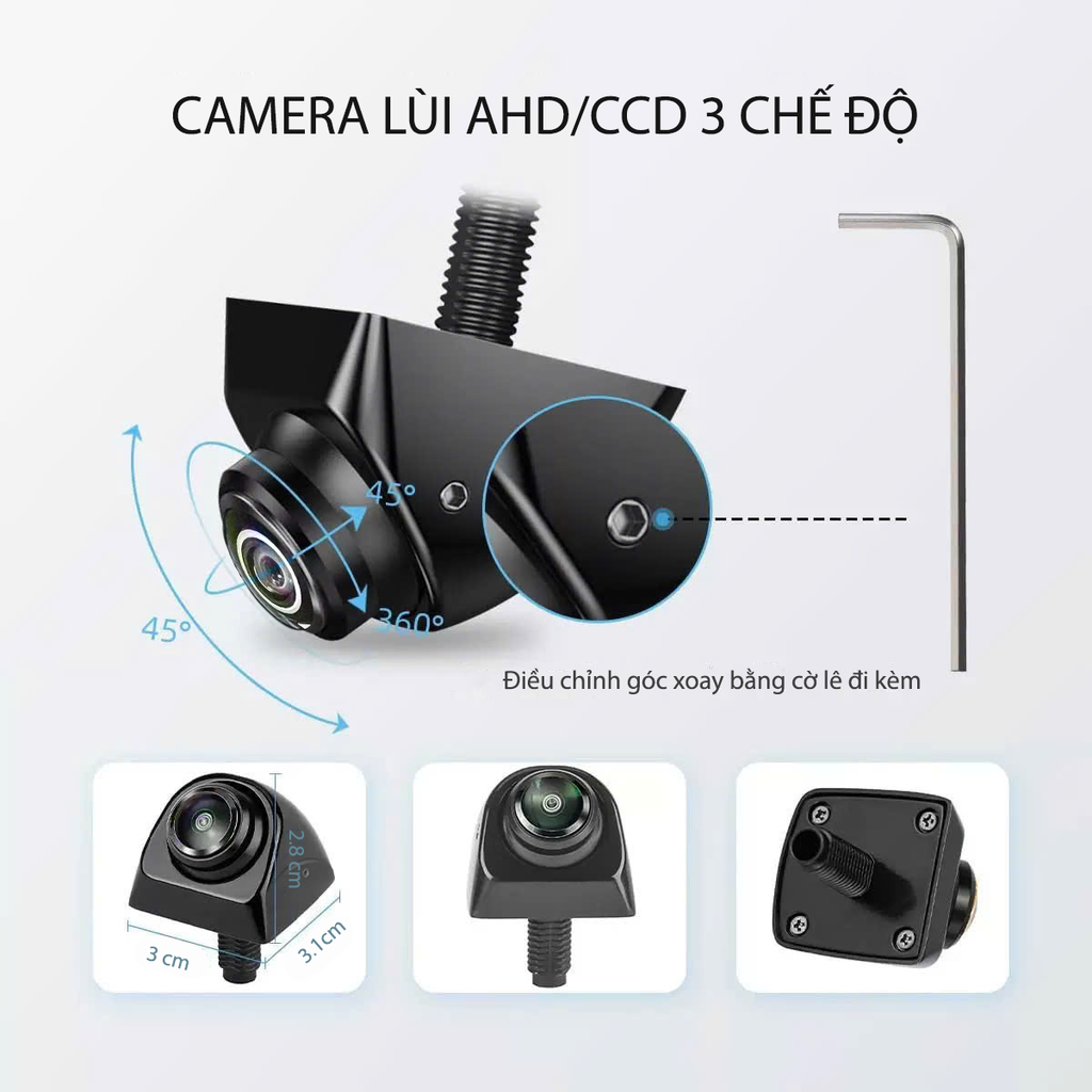 CAMERA LÙI AHD/CCD 3 CHẾ ĐỘ YC-540 – XOAY LINH HOẠT – HÌNH ẢNH SẮC NÉT