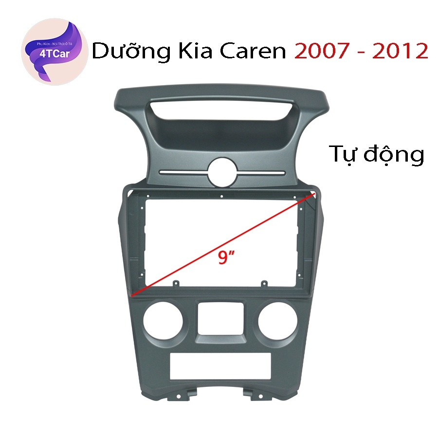 Mặt dưỡng Kia Carens 2007-2011 điều hòa tự động  (9 inch)
