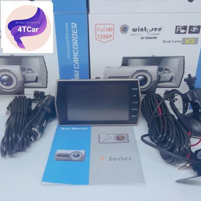 Camera hành trình Wintosee Dual Lens V3 Full HD 1296P siêu nét