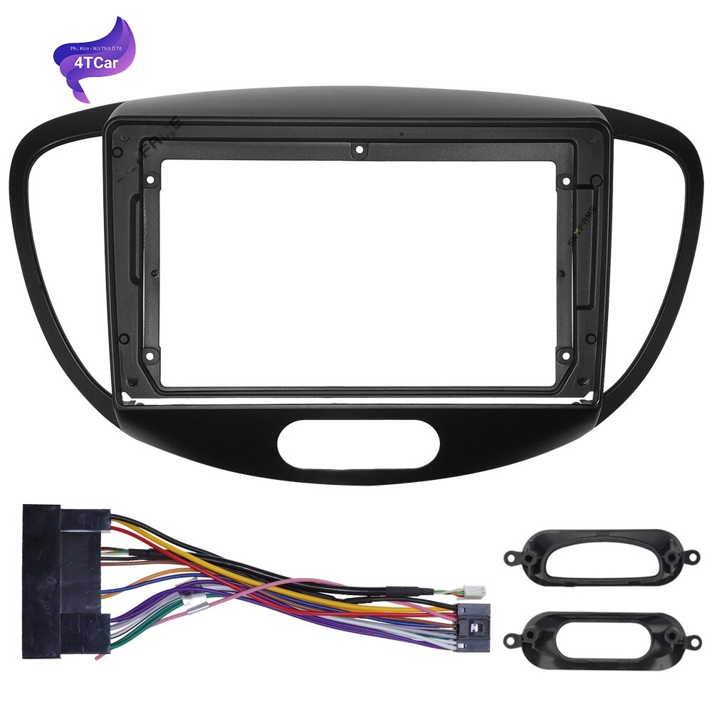 Mặt Dưỡng DVD Android Theo Xe Hyundai Grand i10 2007-2013 Kèm Jack Nguồn Lắp Màn Android 9 Inch