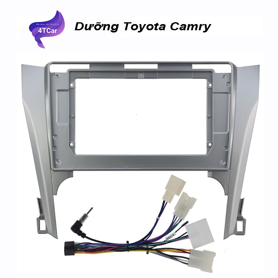Mặt Dưỡng Dành Cho Xe Toyota Camry 2012-2014 Màn 10 Inch Có Jack Nguồn Zin