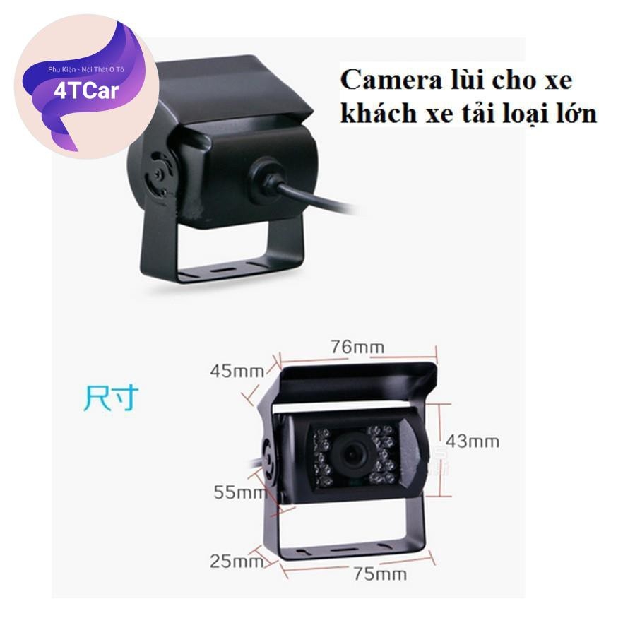Camera Lùi Cho Xe Tải Xe Công Trình - có led hồng ngoại