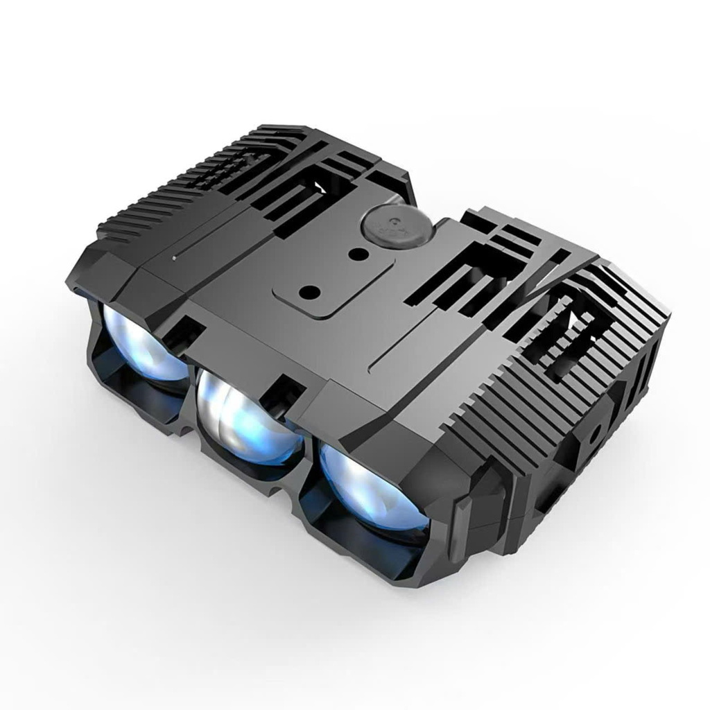 Bi LED Trợ Sáng Ẩn 3 Bóng 100W – Đèn Trợ Sáng Ô Tô 2 Màu Trắng/Vàng, 12V/24V, Lắp Âm Cản
