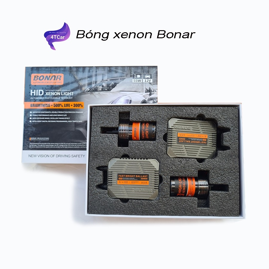 Bóng đèn siêu sáng ô tô ,Bóng đèn xenon BONAR ( hàng thanh lý bảo hành 6 tháng đổi mới )