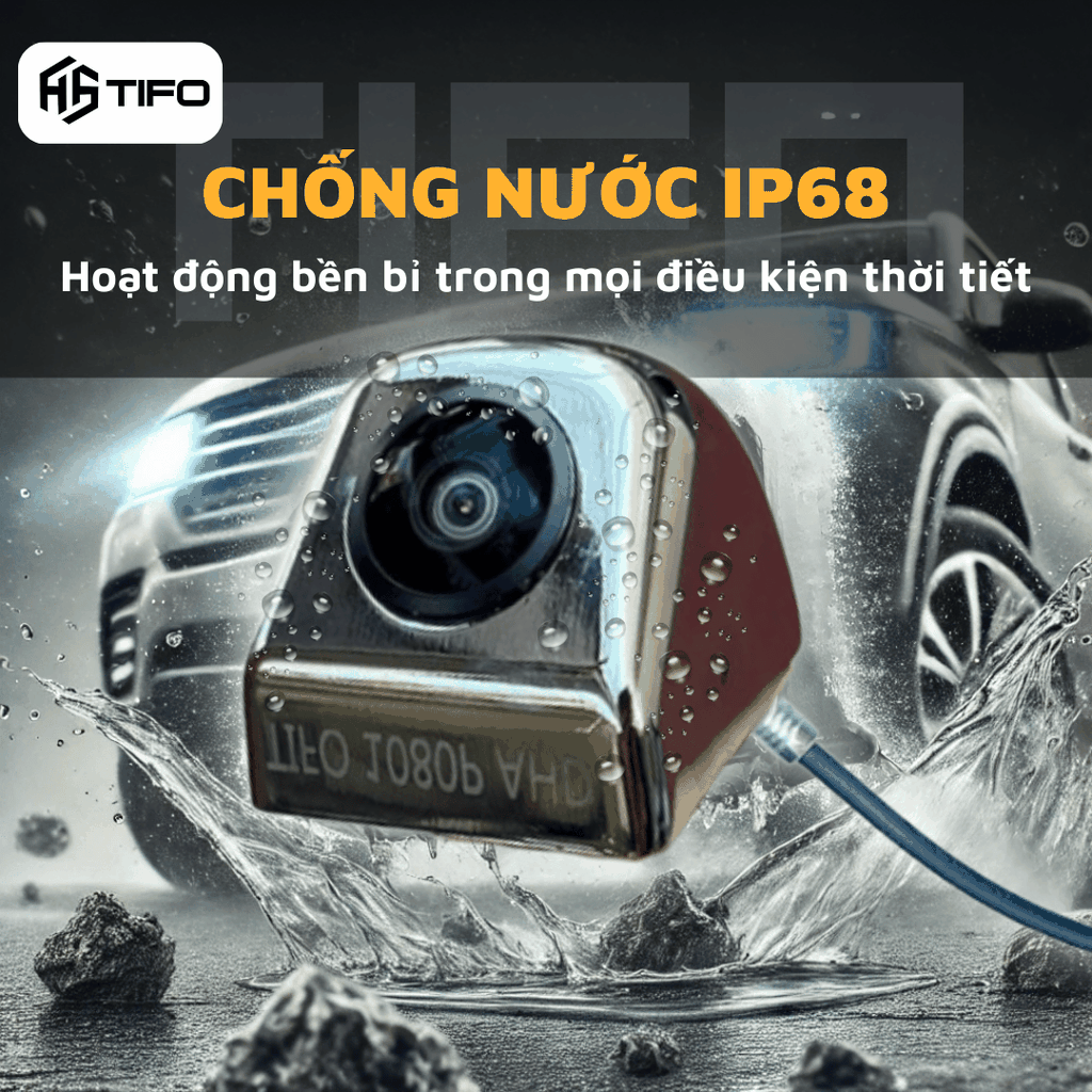 Camera lùi ô tô TIFO CT-01 độ nét cao AHD 1080P chuyên dụng cho màn hình android, cam de xe con nhìn đêm siêu nét