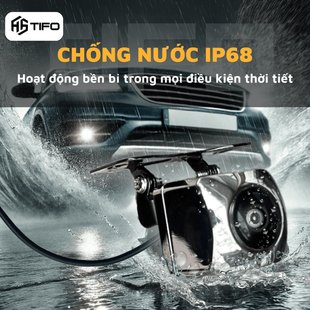 Camera lùi AHD TiFO CB-01  độ phân giải 1080P tích hợp màn hình android nhìn đêm siêu nét
