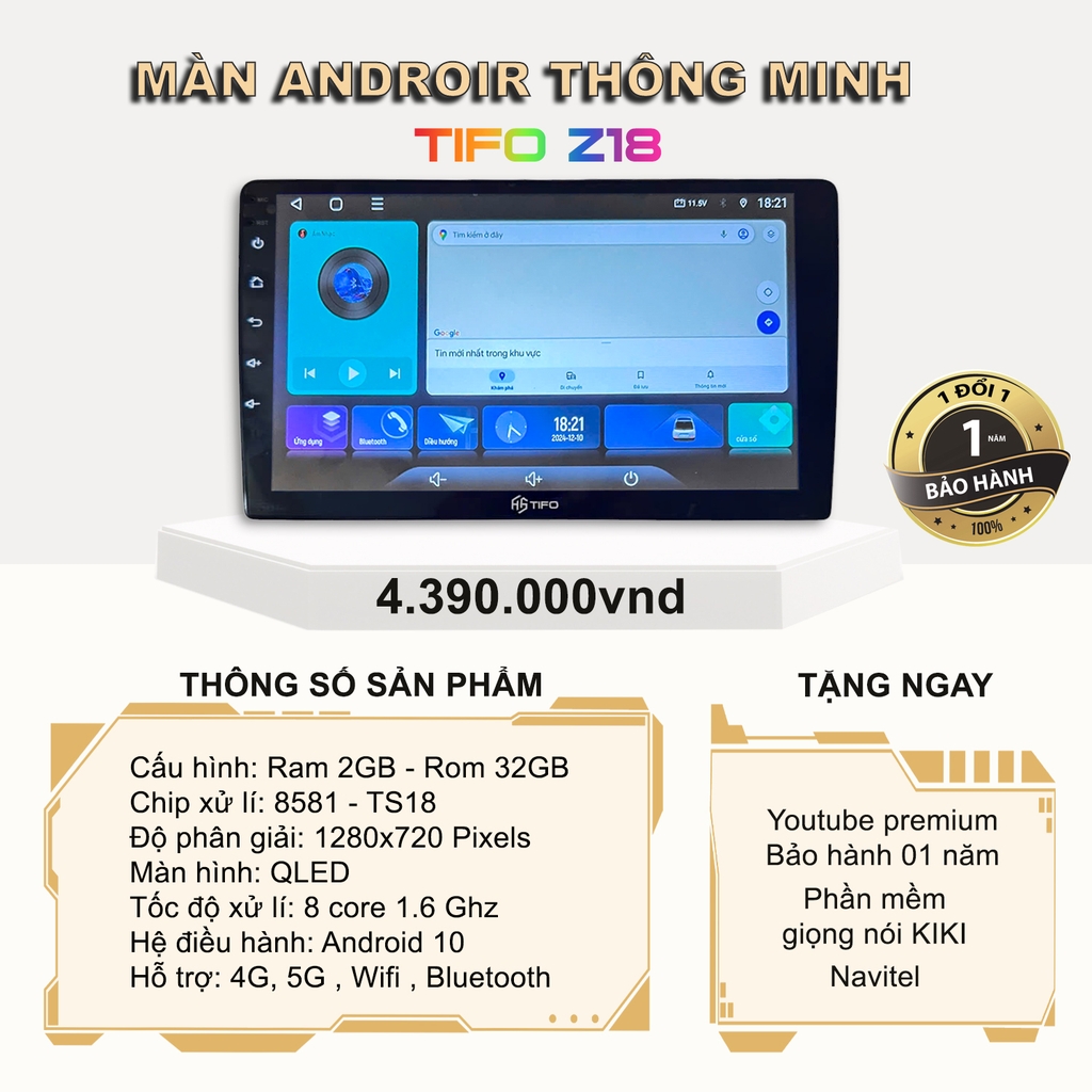 TIFO Z18 – MÀN HÌNH ANDROID QLED GIÁ RẺ, ĐÁNG MUA NHẤT PHÂN KHÚC!