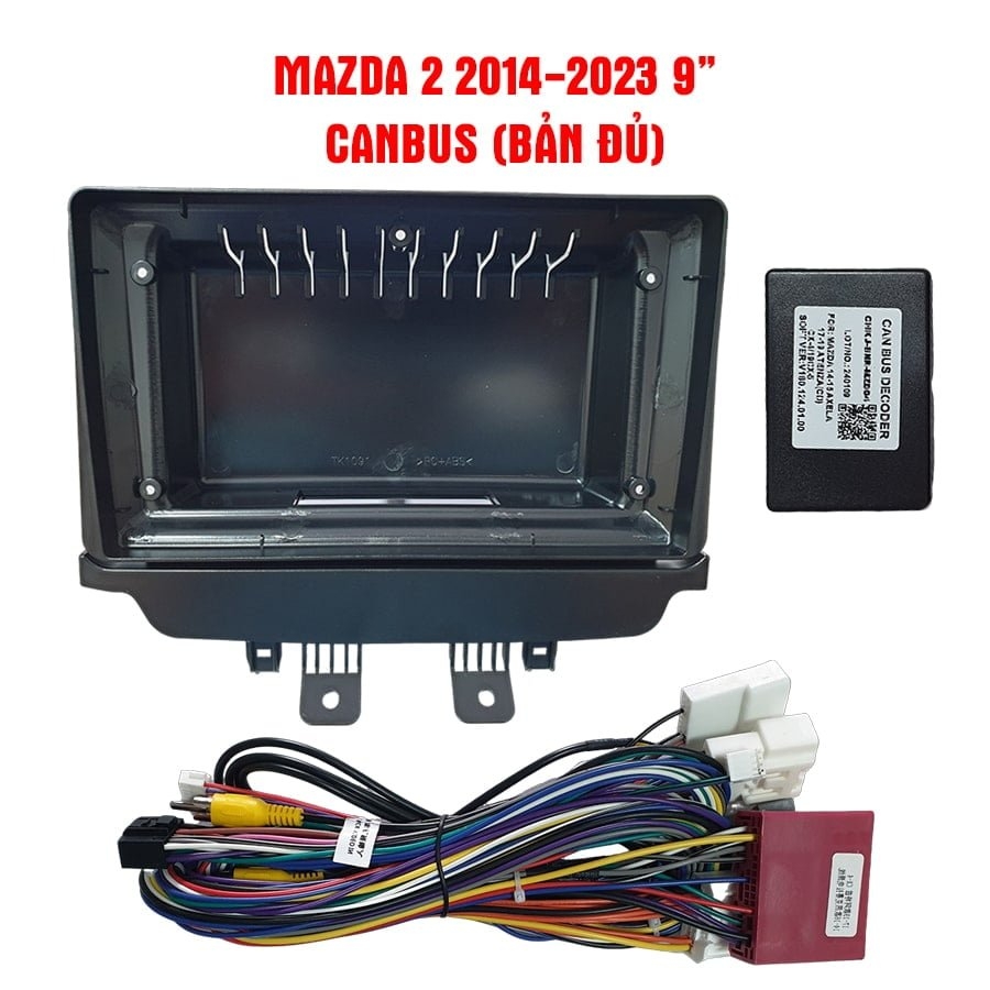 Mặt dưỡng Mazda 2 2014 - 2023 lắp màn hình dvd android 9 inch
