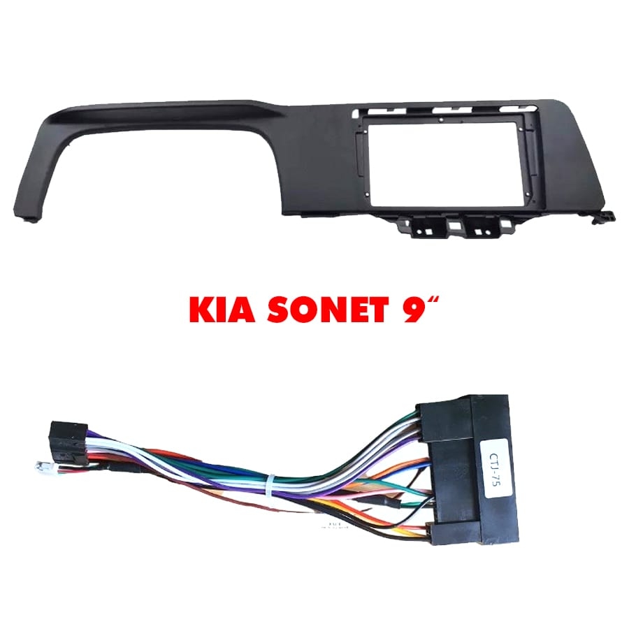 Dưỡng Kia Sonet 2022 - 2024 bản thiếu lắp màn android 9 inch