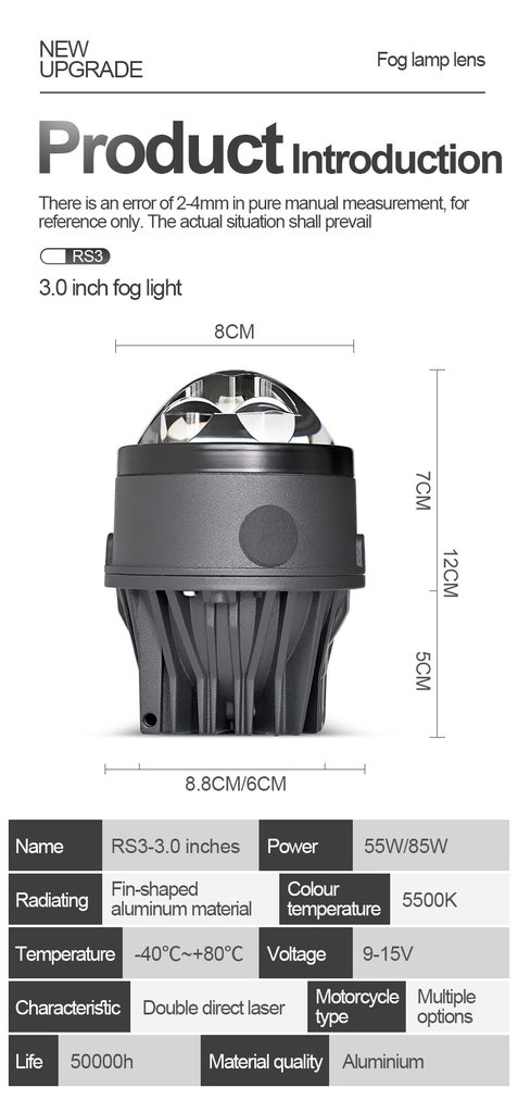Đèn Sương Mù RS3-3.0 Inch – Công Nghệ Laser LED Kép Cao Cấp