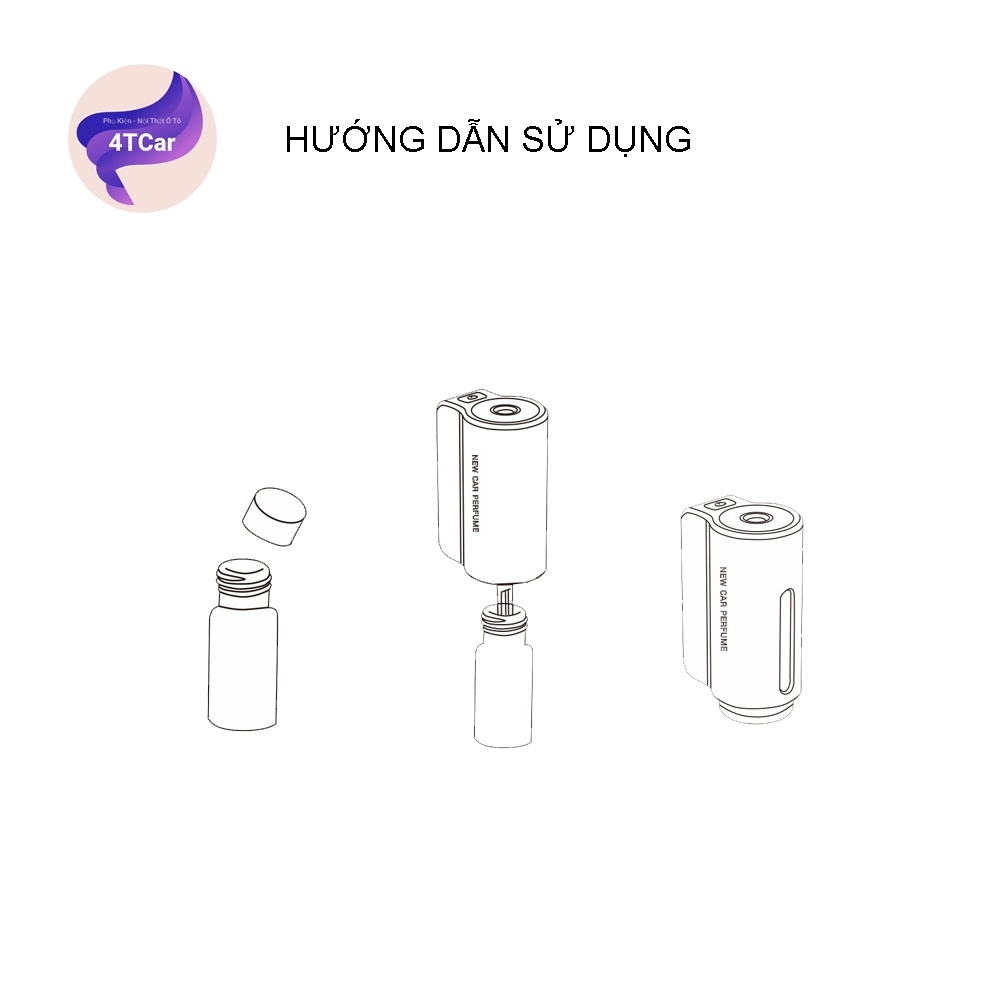 Máy Xông Tinh Dầu Trực Tiếp (Không Dùng Nước) Cho Ô tô, Xe Hơi kẹp khe cửa gió điều hòa 💥Sạc Pin💥
