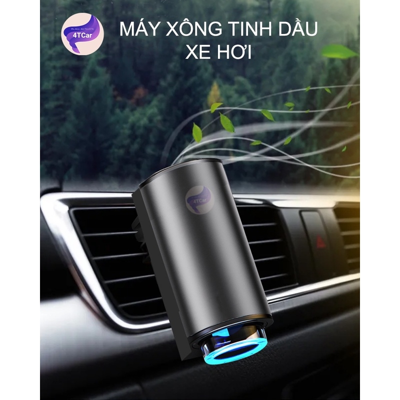 Máy Xông Tinh Dầu Trực Tiếp (Không Dùng Nước) Cho Ô tô, Xe Hơi kẹp khe cửa gió điều hòa 💥Sạc Pin💥
